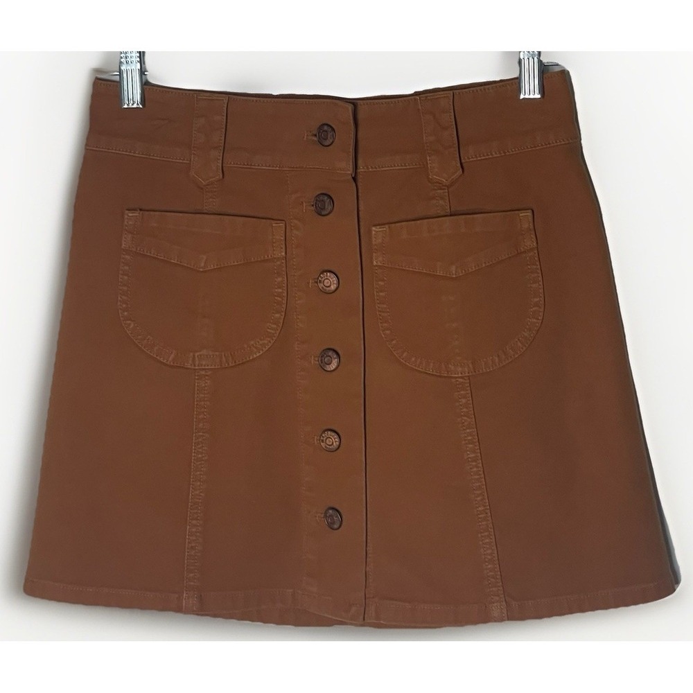 Madewell Women's Mini Skirt Size 00 XXS Rust Orange A-Line